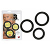 Threesome Silicone black Cock Rings