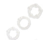 POWER PLUS TRIPLE BEADED RING SET CLEAR