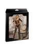 Bodystocking noir ouvert manches mi-longues Black O/S