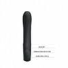 Pretty Love Alston Black rechargeable silicone vibrator 19cm