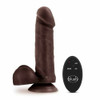 Realistic vibrator in brown colour with 8 “wireless remote control