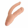The beige double silicone vagina and anus conqueror with batteries