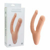 The beige double silicone vagina and anus conqueror with batteries