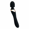 Wand type vibrator with vibration at both ends Black