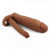 Add 3″ Pleasure X Tender Double Penis Sleeve Brown