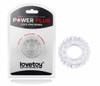 POWER PLUS COCK RING CLEAR BEADED