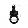 Power Clit Silicone Cockring Black