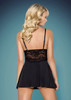 Padded Babydoll & Thong Black L/XL Large Obsessive