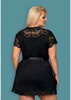 Peignoir Black L/XL Large Obsessive