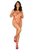 Crotchless Teddy Red XL/XXL Fits Large Sizes Obsessive