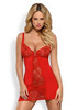 Heartina Chemise & Thong Red S/M Medium Obsessive