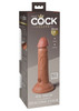 6 Inch 2Density Silicone Cock Caramel