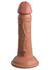 6 Inch 2Density Silicone Cock Caramel