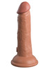 6 Inch 2Density Silicone Cock Caramel