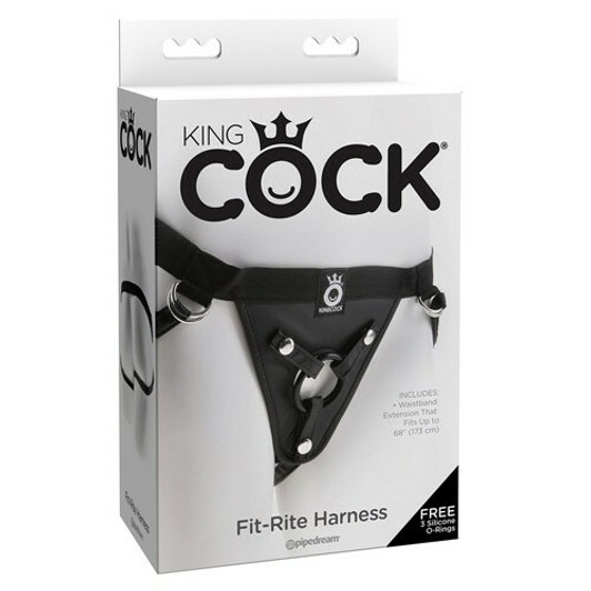 King Cock Fit Rite Harness Black