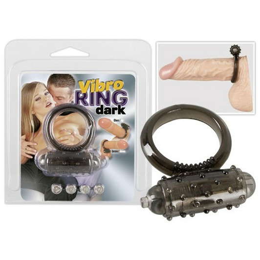 Vibrating Cock Ring Silicone Black and Pink