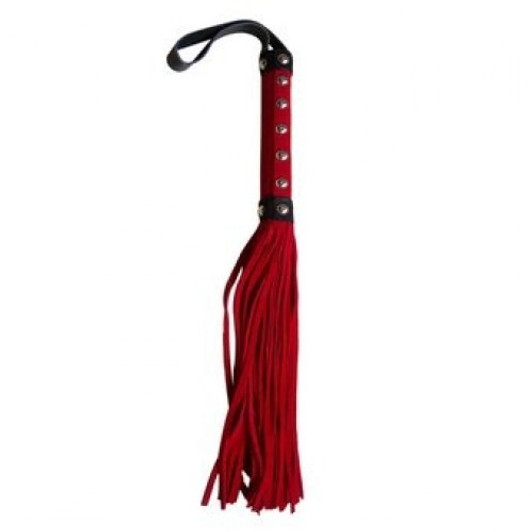 Luxury Red suede flogger whip 53cm