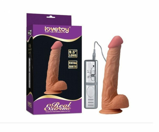 LOVETOY Real Extreme Vibrating and control Dildo 9.5″