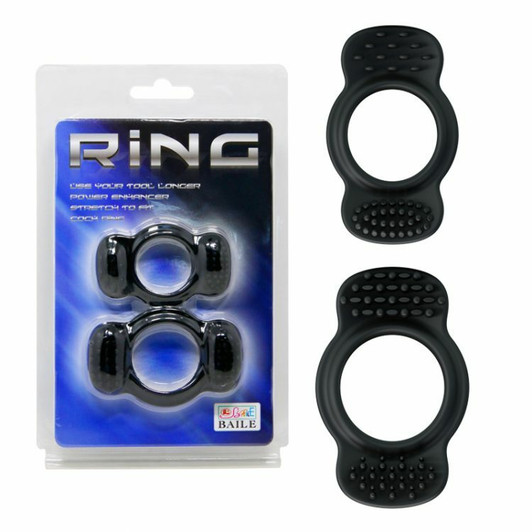 RING SET 2 PCS BLACK