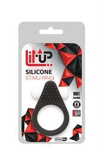 LIT-UP SILICONE STIMU RING BLACK