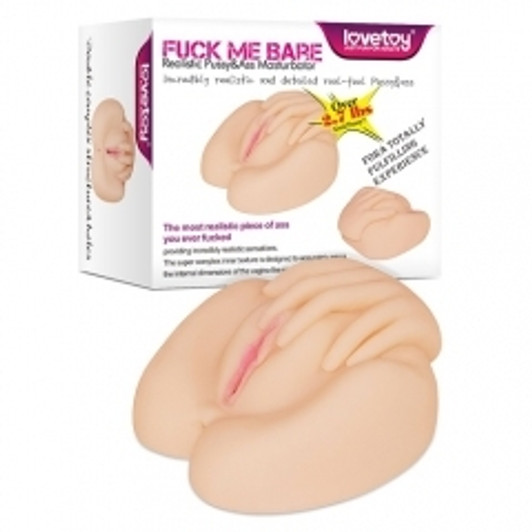 Fuck me bare! Realistic pussy and ass masturbator