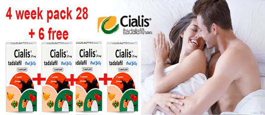 Cialis Oral Jelly Tadalafil 20mg  (4 week Pack x 7)28 + 6 free 34pcs (Ελληνική Περιγραφή)