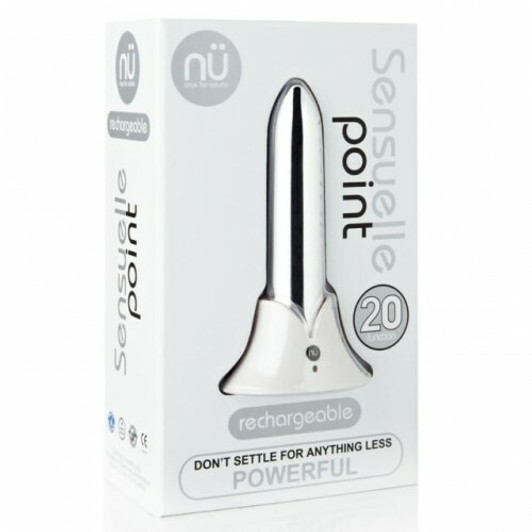 Silver Nu Sensuelle rechargeable point silicone vibrator