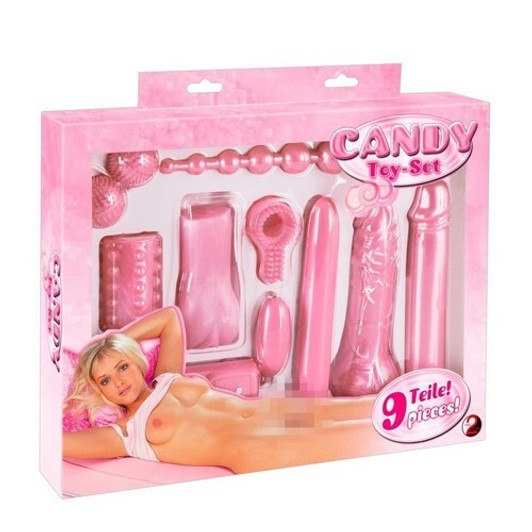 Complete 9pcs Pink Sex Toy Set