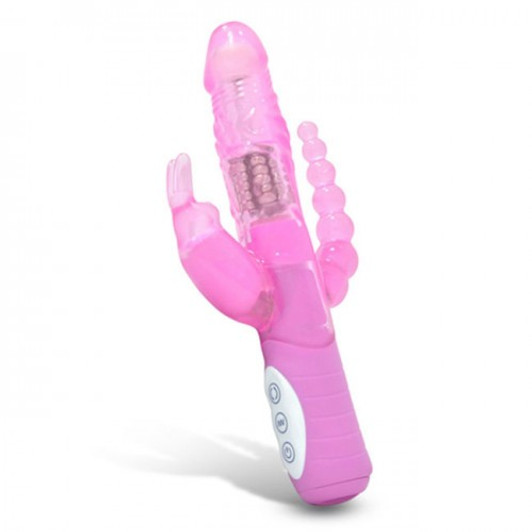 Dual Pleasure Slimline Rabbit Pink Vibrator