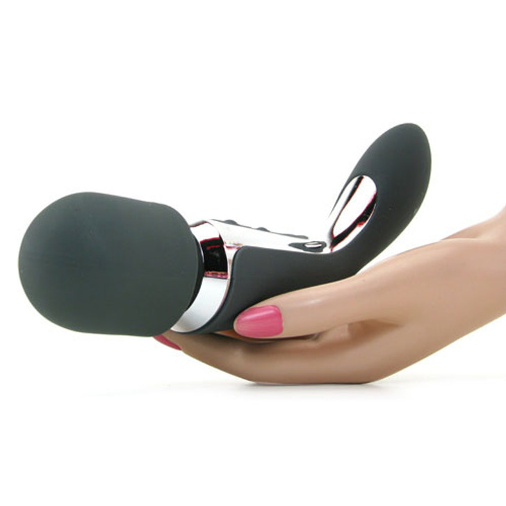 Embrace Silicone Body Wand Massager and couples vibrator Black