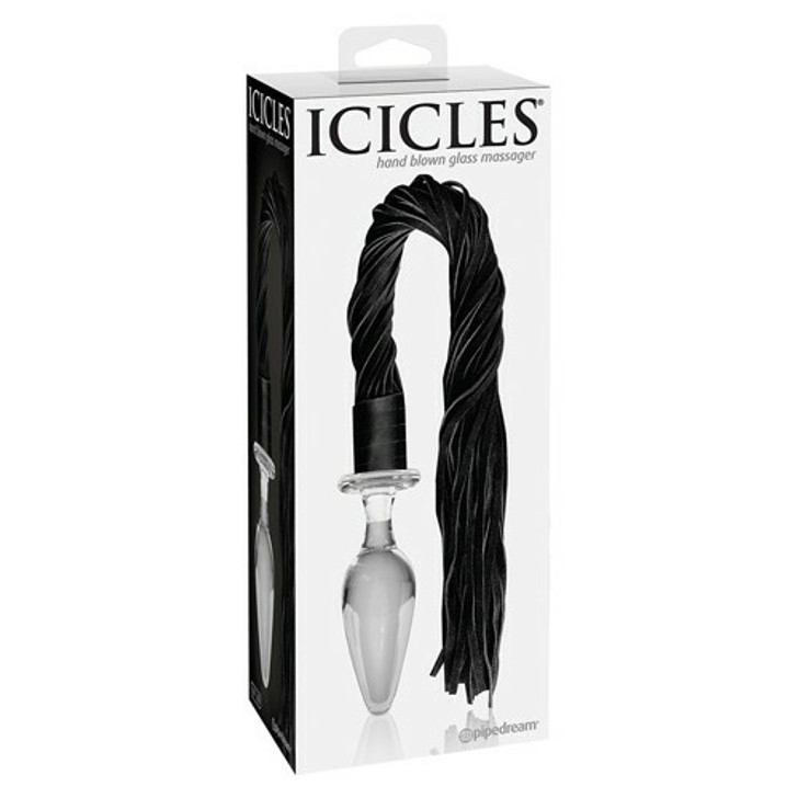 Icicles No 49 Glass Butt plug flogger