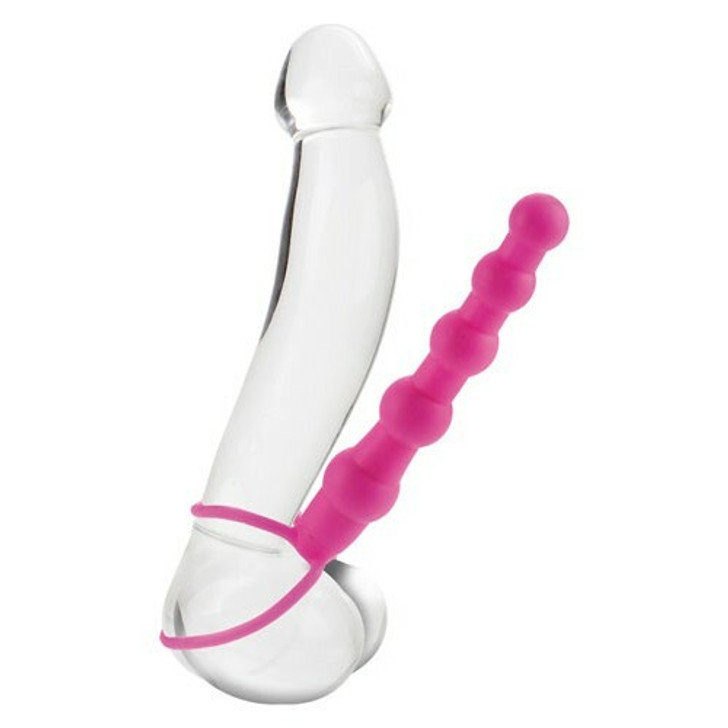 Beaded Dual Silicone Penetrator Pink