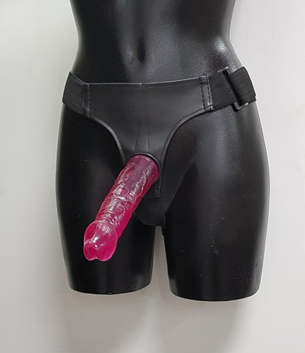 STRAP ON DILDO 19CM IN PURPLE SOFT EDITION PINK