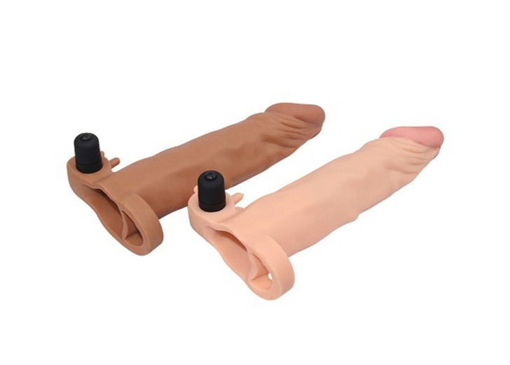 PLEASURE X-TENDER BROWN THAT ADDS 70% THICKNESS AND 3 INCHES LENGTH