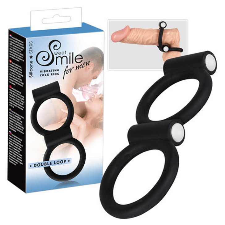 Double Vibrating Silicone Cock Ring