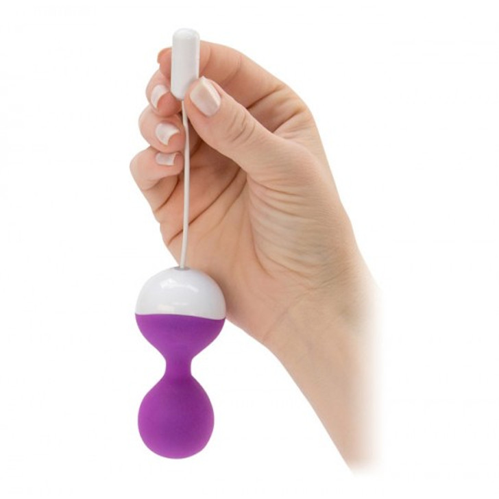 Clarity Vibrating Silicone Kegel Balls Purple
