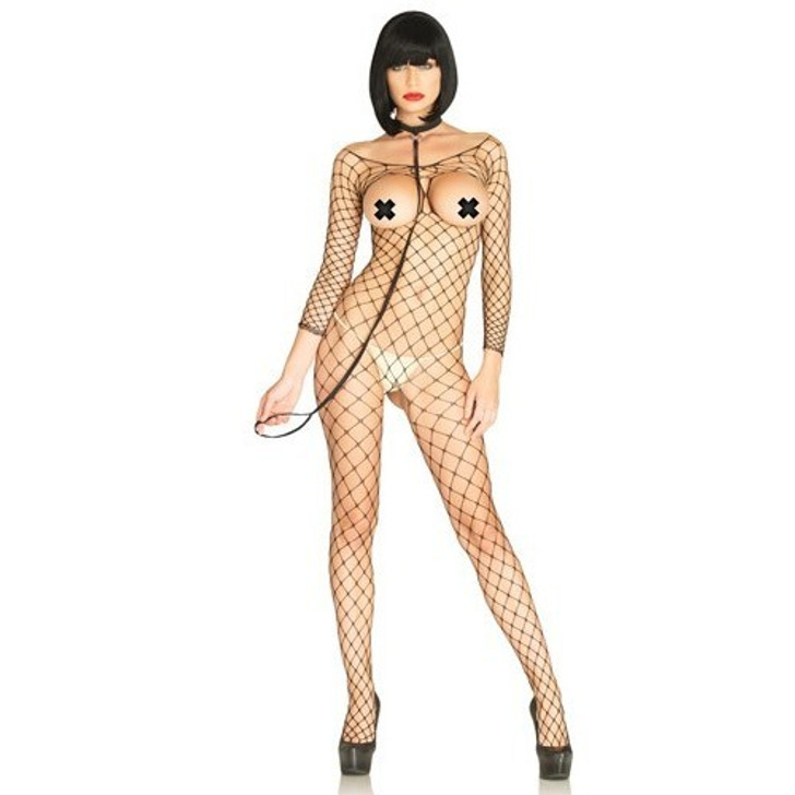 Open Cup Bodystocking with Choker