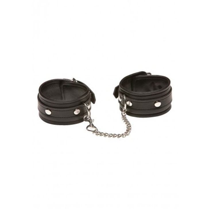 X-Play Black Love Chain Ankle Cuffs