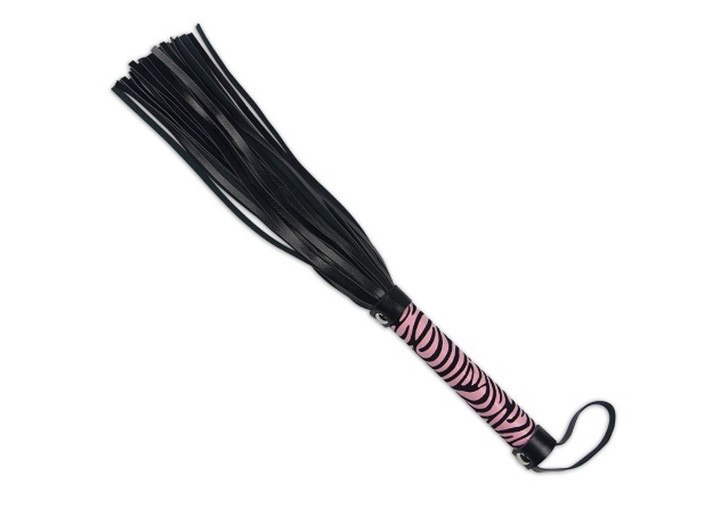 LOVETOY LEATHER WHIP PINK ZEBRE HANDEL