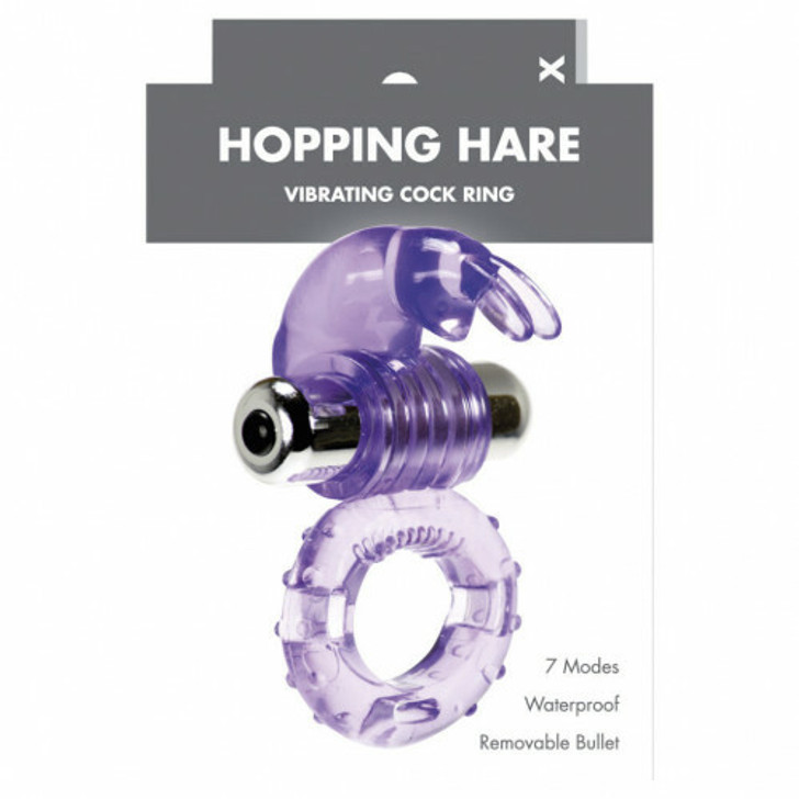 Hopping Hare Vibrating Cock Ring Purple