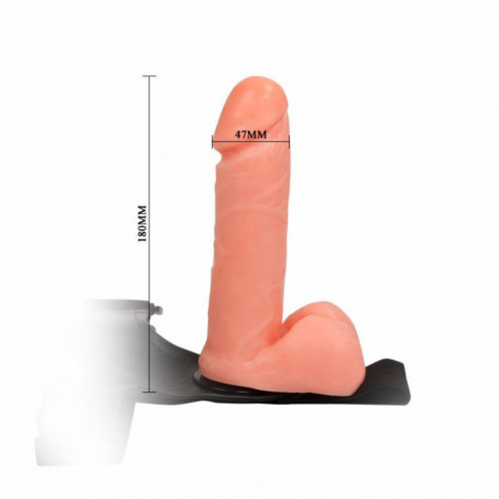 Realistic Cock with Balls female strap-on 17cm