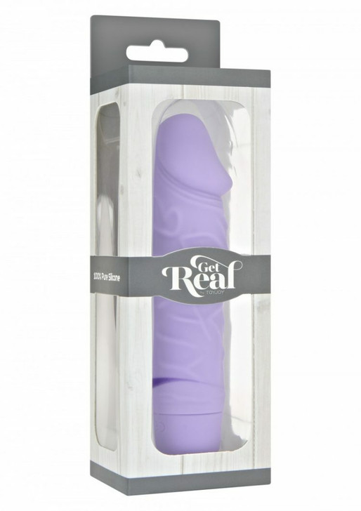 Mini Classic Original Silicone Penis Vibrator Purple 2