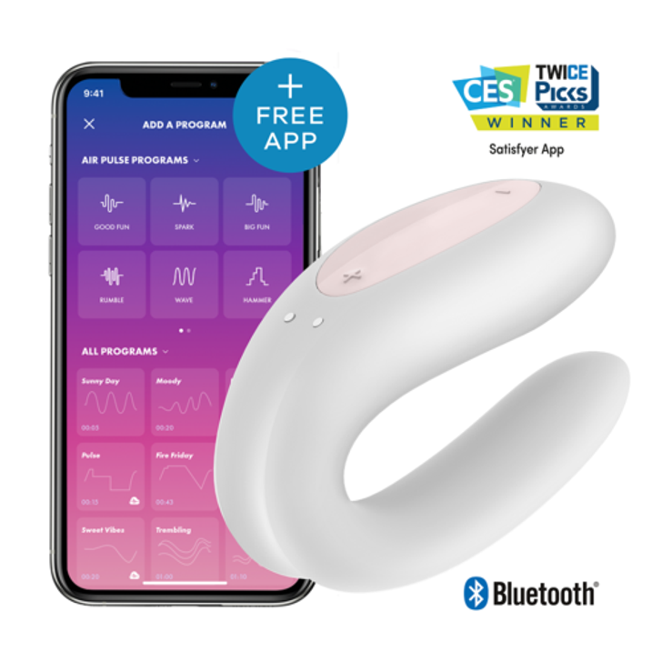 SATISFYER DOUBLE JOY CON APP WHITE