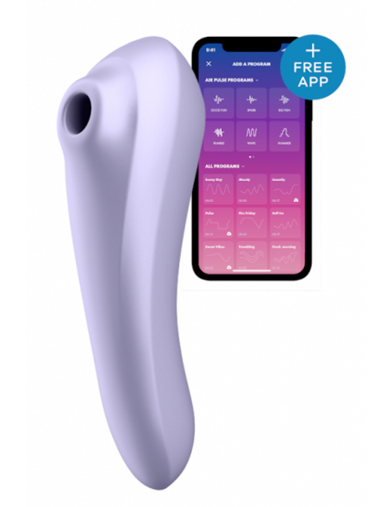 SATISFYER DUAL PLEASURE AIR PULSE VIBRATOR MAUVE