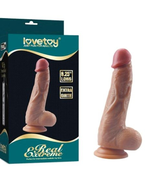 LOVETOY Real Extreme Extra Girth Dildo 8.25″