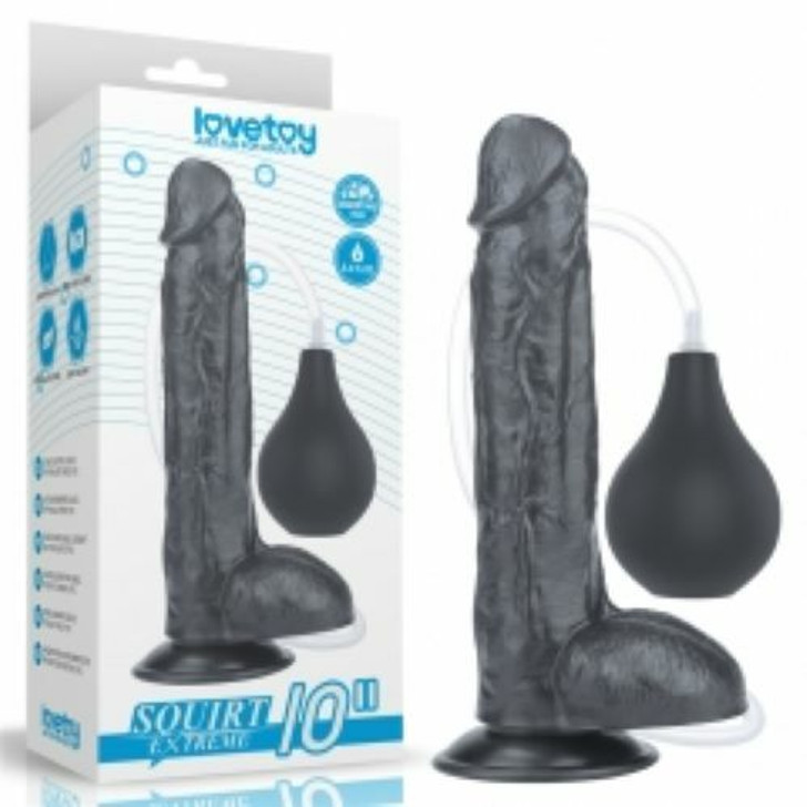 10″ Squirt Extreme Dildo – Black