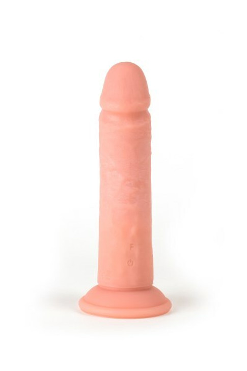 Realistic white dildo with vibration and wireless control R1