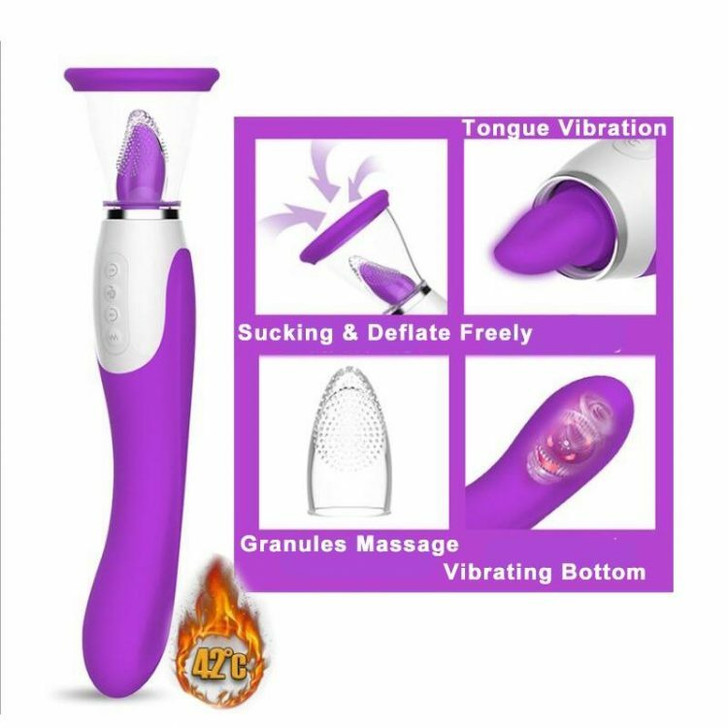 Vibrator with ability to fuck , lick and suck