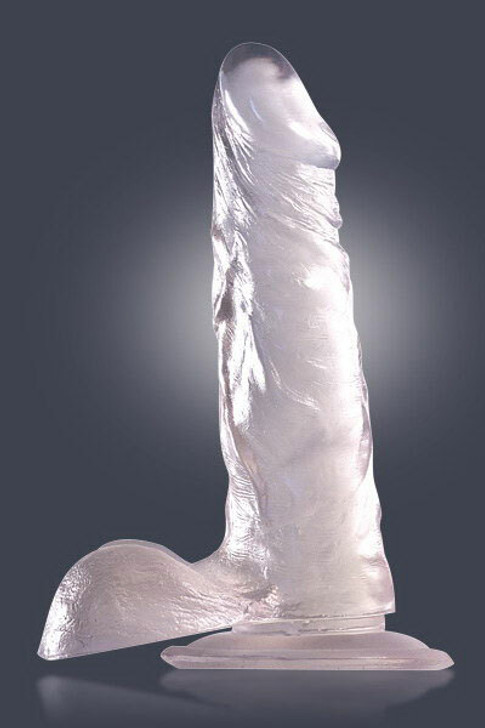 Vibrator with suction cup made of jelly